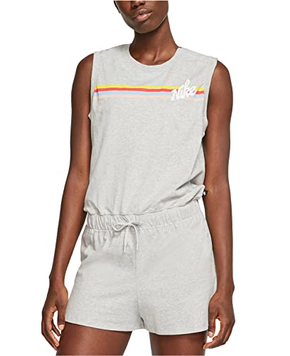 Nike NSW Print Romper Graphic Grey Heather/Night Silver/White Womens Jumpsuit XS