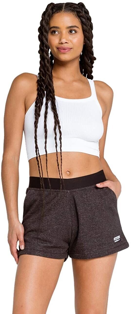adidas Originals Women's Shorts Size S Black Melange MSRP $35