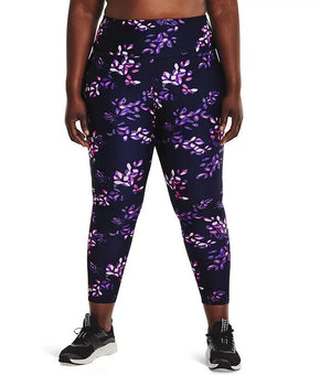 UNDER ARMOUR Plus Size Printed Leggings Purple 1X MSRP $50