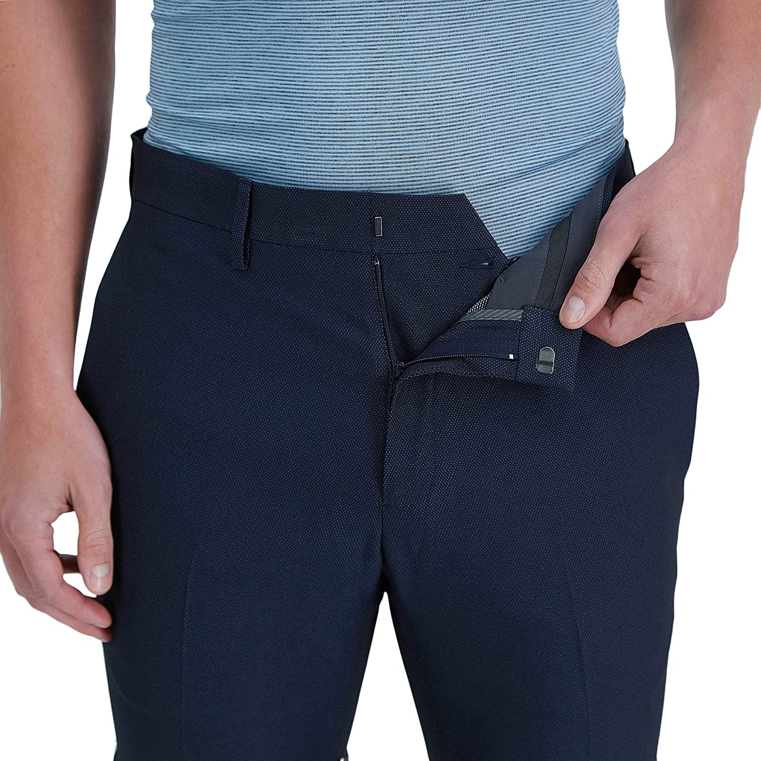 Kenneth Cole Mens Techni-Cole Performance Slim Fit Dress Pant 36W x 34L Navy