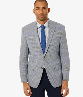 LAUREN RALPH LAUREN UltraFlex Grey & Blue Check Blazer Blue Gray Size 38S $295