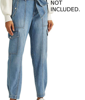 Lauren Ralph Lauren Denim Cargo Pants Blue Size 14 - NO BELT INCLUDED