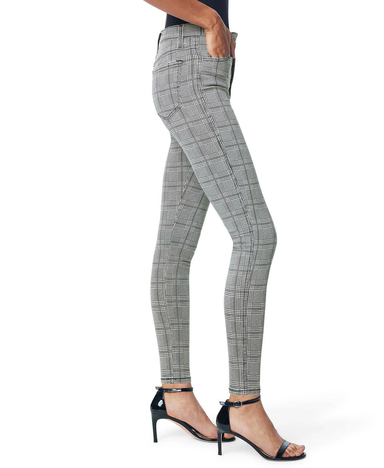 Joe's Jeans Icon Plaid Skinny Jeans Black White Size 31 MSRP $188