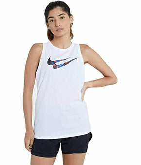 Nike Women's Plus Size Stars Tank Top White Size 2X MSRP $30