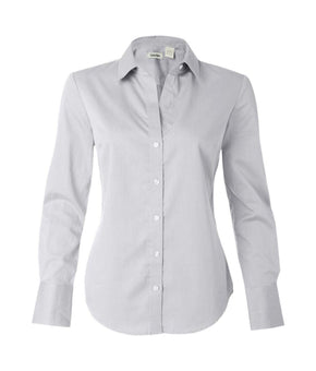 Calvin Klein Women's Pure Finish Cotton Button Shirt Gray Size S