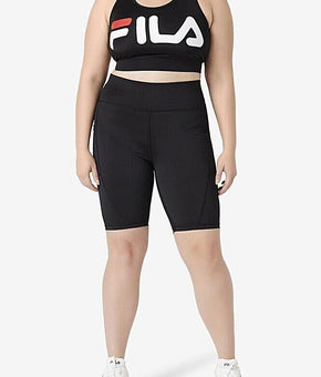 Fila Women's Plus Treasure Chest Graphic Sports Bra Black Size 3X