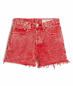 Women's Rag & Bone Maya High Waist Denim Shorts Red Size 24 MSRP $165