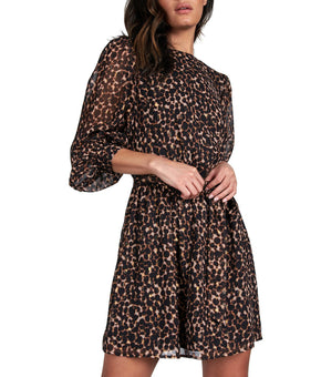 Sanctuary Open Evening Mini Dress Brown Black Size 12 MSRP $169