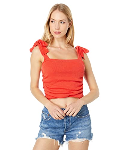 Free People Boulevard Rouched Cropped Tank Guava Berry SizeXS (Women's 0-2)