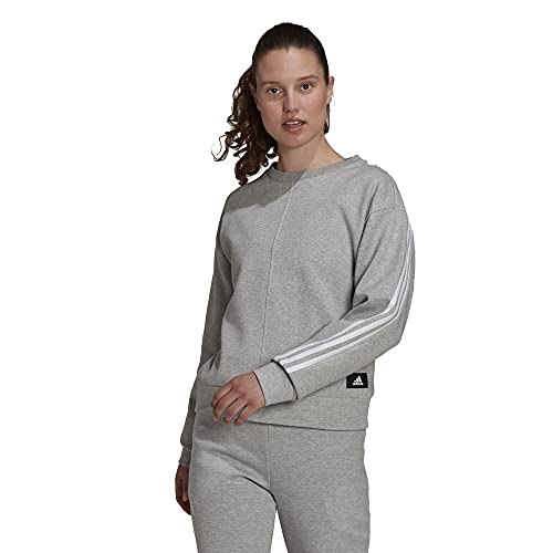 adidas Women's Sportswear Future Icons 3-Stripes Sweatshirt Grey Heather, Size L