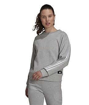adidas Women's Sportswear Future Icons 3-Stripes Sweatshirt Grey Heather, Size L