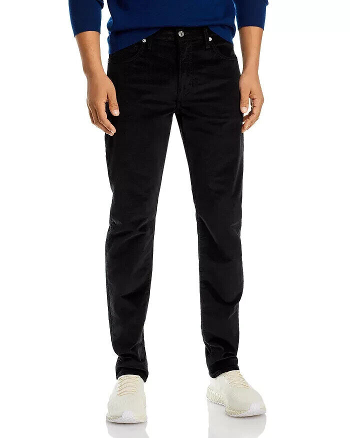 7 For All Mankind Paxtyn Clean-Pocket Skinny Jeans Black Men's Size 34 MSRP $198