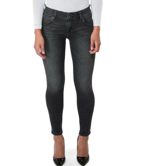 Hudson Jeans Women Collin Skinny Jeans Charcoal Black Size 32