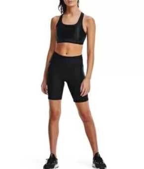 Under Armour HeatGear Shine Women's Bike Shorts Black Size L MSRP $40