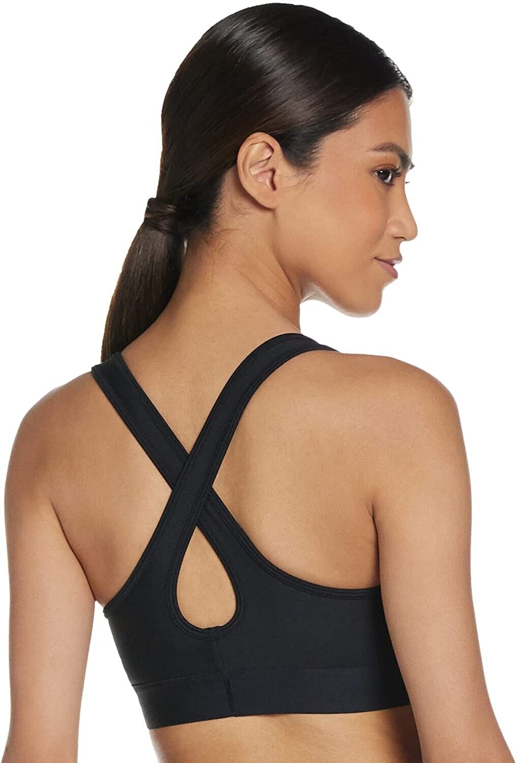 Under Armour womens Mid Impact Crossback Sports Bra Black Size XS MSRP $35