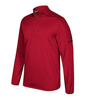 adidas Game Built Long Sleeve QuarterZip Top Men's Multisport (Size XL) Power Red-Black