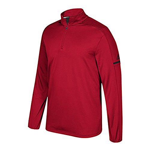 adidas Game Built Long Sleeve Quarter-Zip Top - Men's Multi-Sport Size XL Power Red