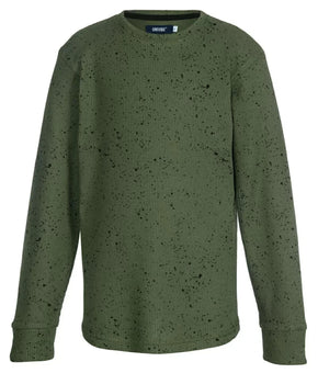 UNIVIBE Big Boys Rogen Thermal T-shirt Olive Green Size M