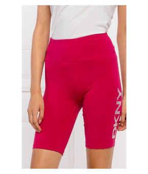DKNY Womens Sport Cycling shorts RHINESTONE Slim Fit Pink Size XS MSRP $45