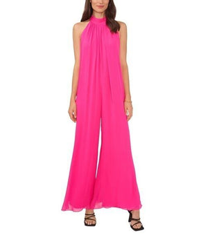 VINCE CAMUTO Halter Wide Leg Jumpsuit Pink Size XS MSRP $99