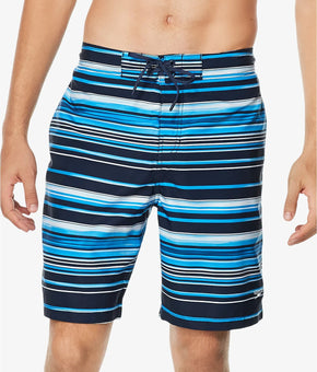 Speedo Men's Stripe 2-Way Stretch Dwr 20" Board Shorts black Size 2XL MSRP $56