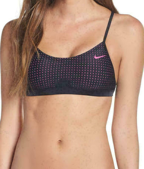 Nike Sport Mesh Cross-Back Bikini Top Pink Women's black pink Size S MSRP $42