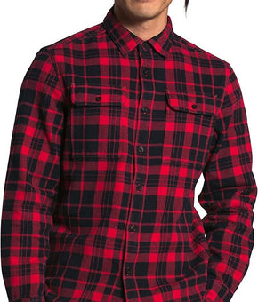THE NORTH FACE Men's Arroyo Flannel Shirt Red Black Checks Size M MSRP $79