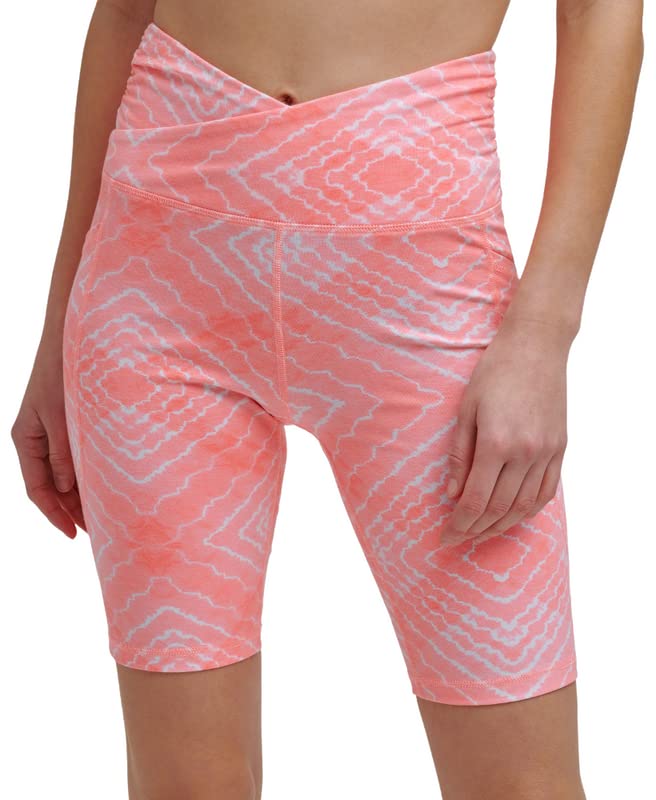 DKNY Sport Women's Shibori Bike Shorts (Atomic Shibori, Size M)