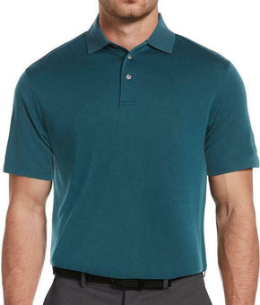 PGA Tour Men's Airflux Golf Polo Shirt Dark Teal Green Size S
