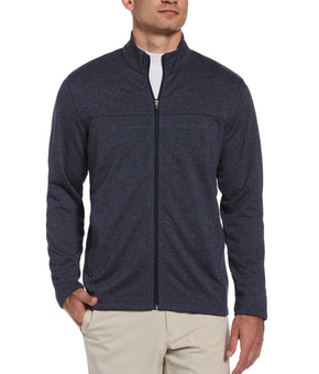 PGA Tour Mens Full-Zip Royal Fleece Golf Jacket Heather Blue Size L MSRP $100