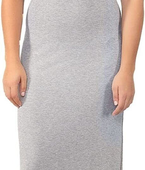 MIKEN Juniors' Racerback Maxi Cover-Up Dress Gray Size XL