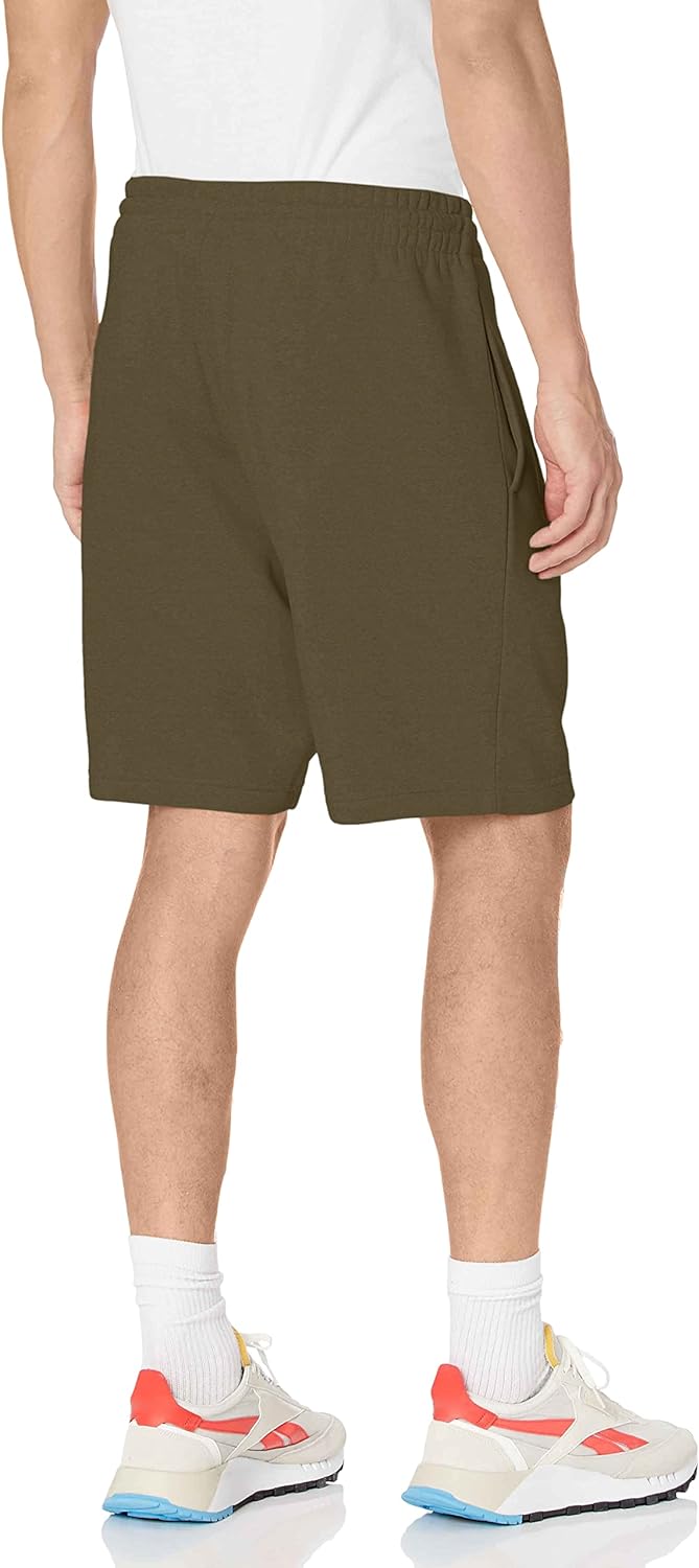 Reebok Men's Standard Fleece Shorts, Army Green, XX-Large