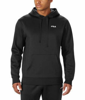 FILA Men????s Performance Hoodie Sweatshirt Interlock Tech Pullover Black Size 2XL