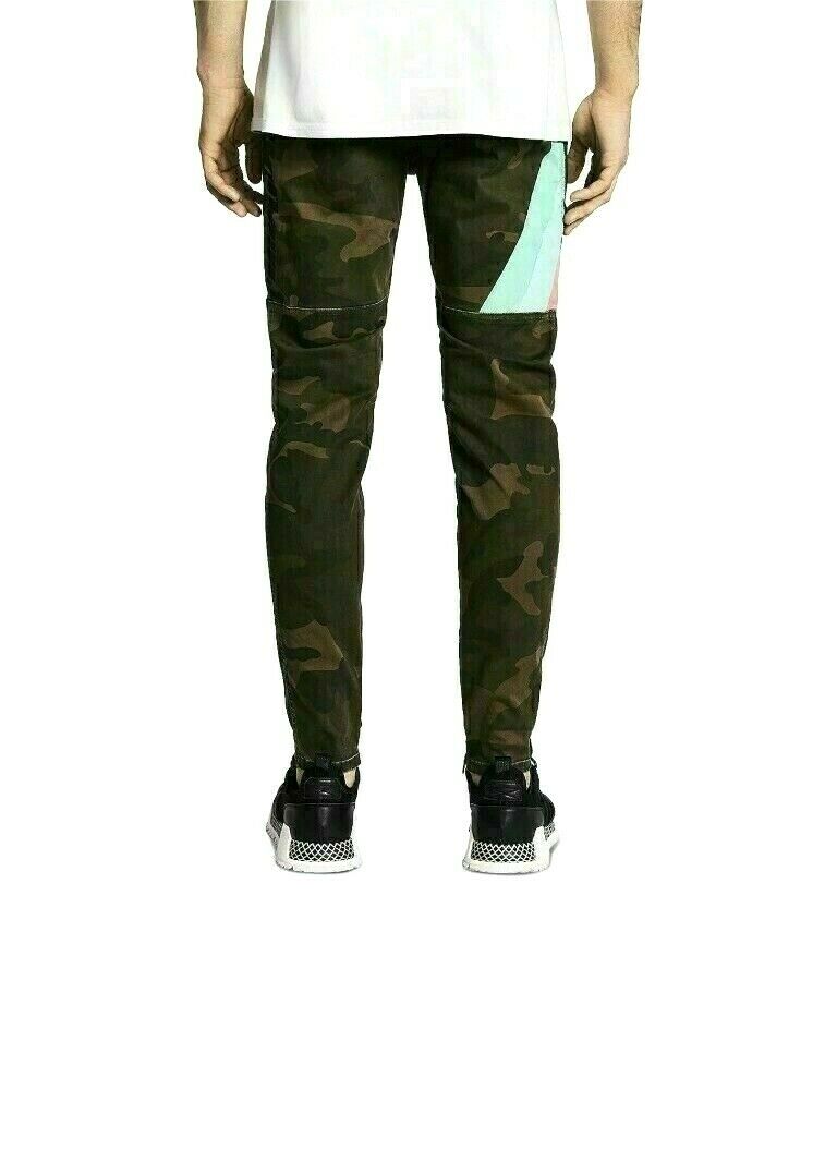 NXP Men Hawkeye Camouflage-Print Tech Jogger Pants Dark Olive Green Size 28