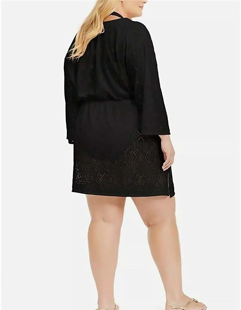 Dotti Plus Size Gypsy Gem Swim Cover-Up , Size 1X, Black