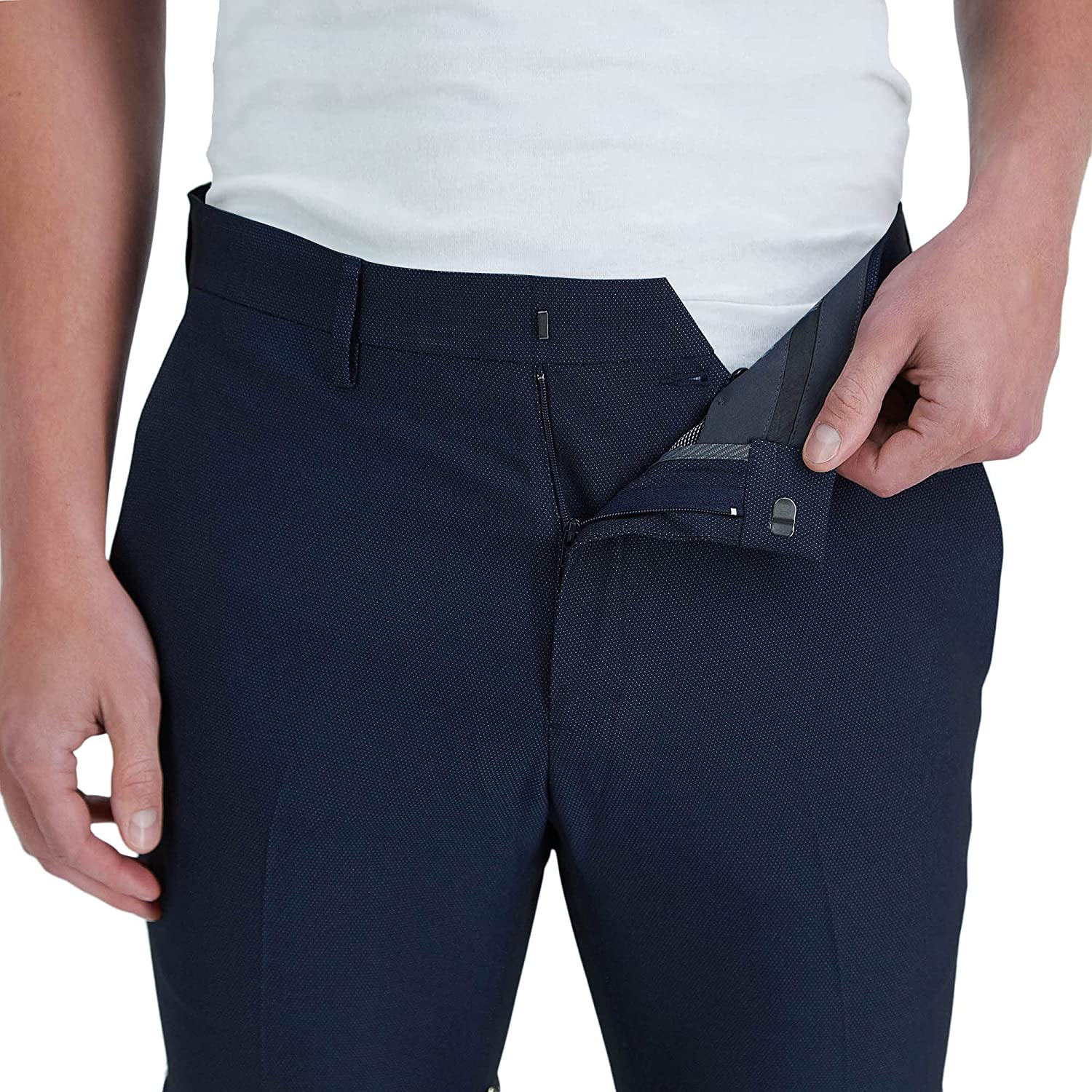 Kenneth Cole Mens Techni-Cole Performance Slim Fit Dress Pant 36W x 34L Navy