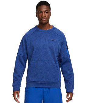 Nike Men's Therma-fit Crewneck Long-Sleeve Fitness Shirt Blue Size L MSRP $60