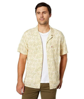 Levi's Men's Classic Camp Collar Relaxed Fit Shirt Yellow Size L MSRP $55