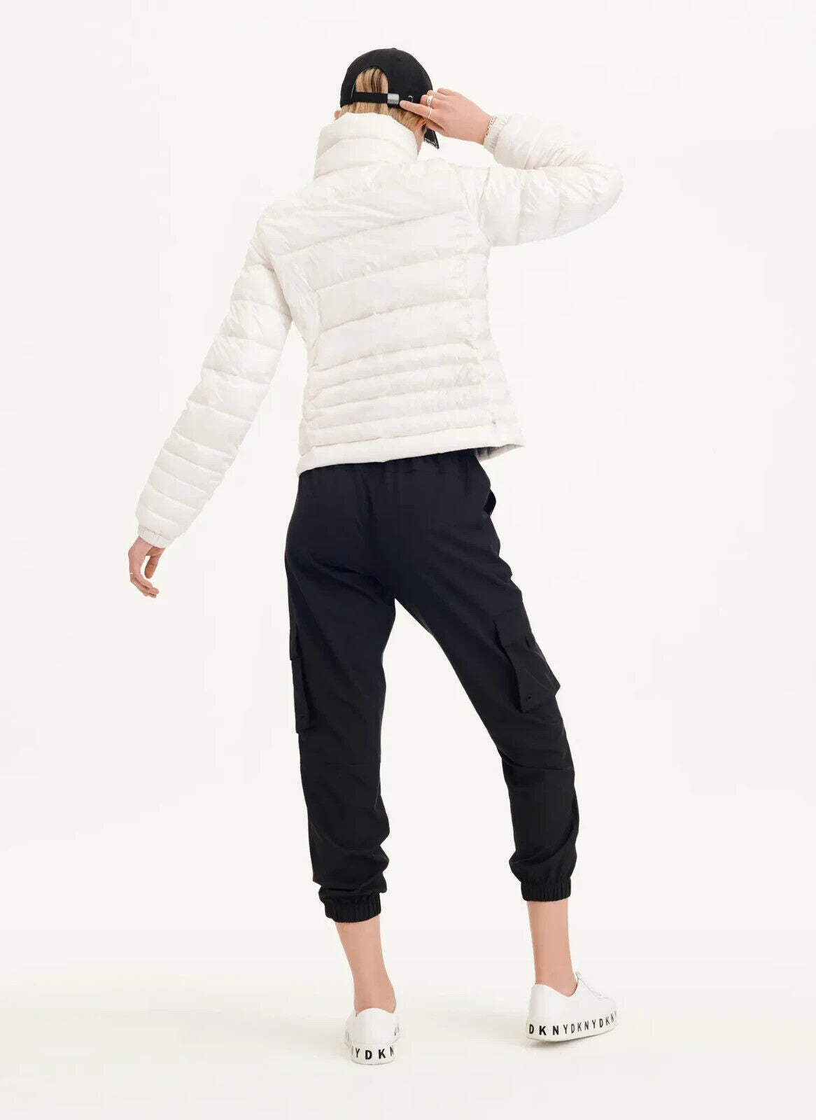 DKNY SPORT Women's Packable Puffer Jacket White Size L MSRP $130