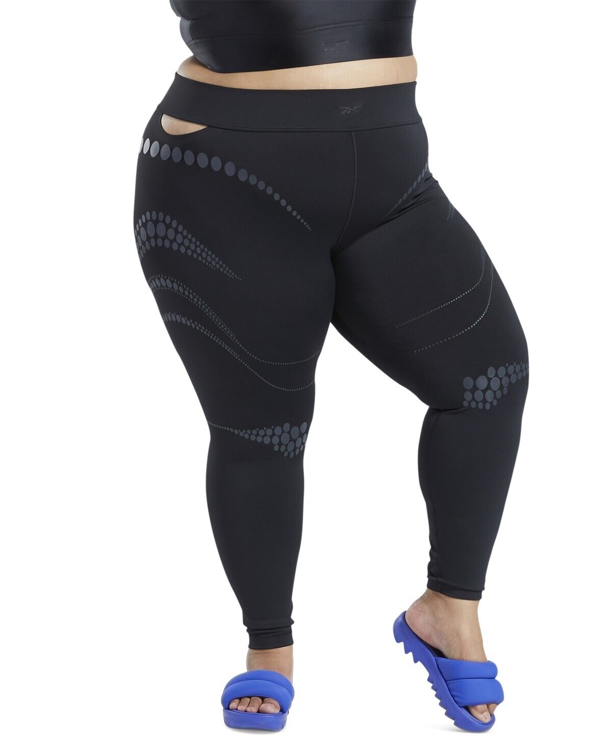 Reebok Reebok X Cardi B Leggings - Black, Plus Size 4X MSRP $75