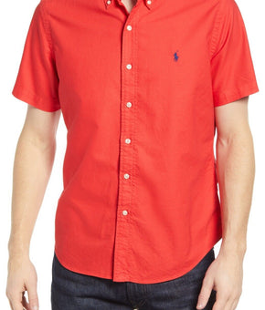 Polo Ralph Lauren Button Down Classic Fit Oxford Shirt Red Size S MSRP $90