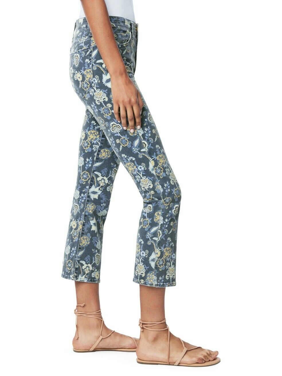 Joe's Jeans Callie High-RiseCropped Gray Blue Verona Print Size 26 MSRP $188