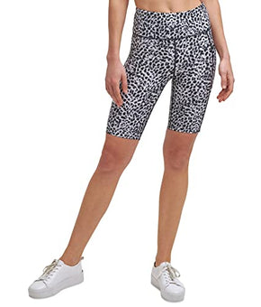 Calvin Klein Performance High-Waist Bike Shorts (X-Small, Feline Black) Size XS