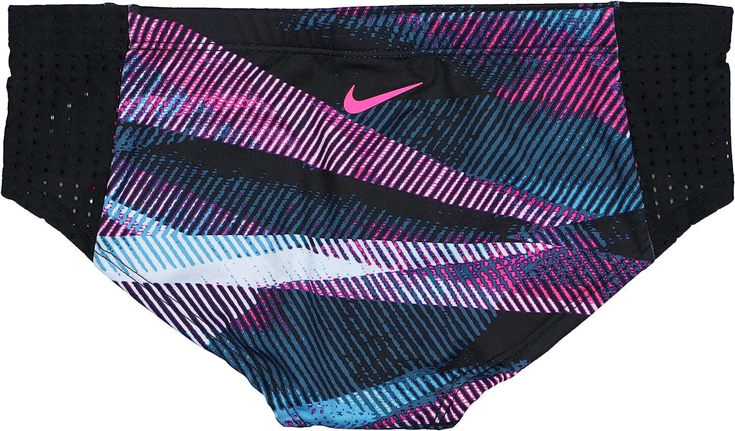 Nike Line Up Printed Hipster Bikini Bottoms Fuchsia Black Swimwear Size L