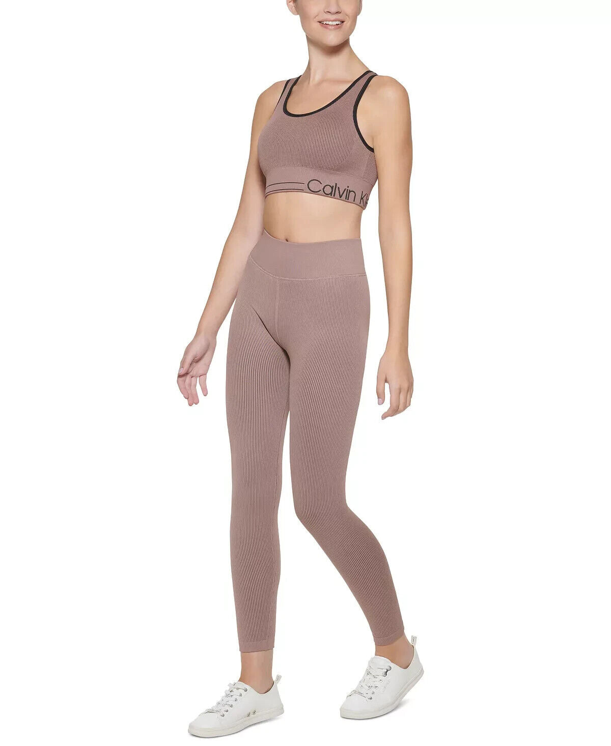 Calvin Klein Womens Active 7/8 Length Leggings light purple Size M MSRP $60
