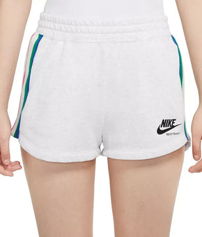 NIKE Women's Sportswear Heritage Fleece Shorts Gray Size XL MSRP $45