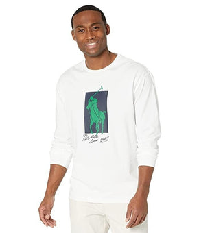 Polo Ralph Lauren Big Pony Classic Fit Jersey T-Shirt White Size L MSRP $75