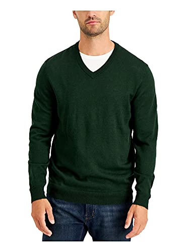 Clubroom Mens Green Heather V Neck Sweater Size M