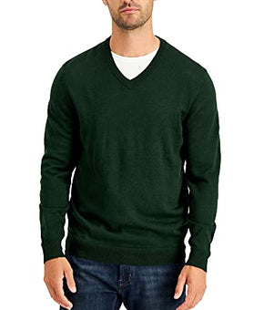 Clubroom Mens Green Heather V Neck Sweater Size M