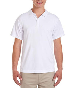 Nautica mens Uniform Short Sleeve Performance Polo Shirt, White, 36-37 US